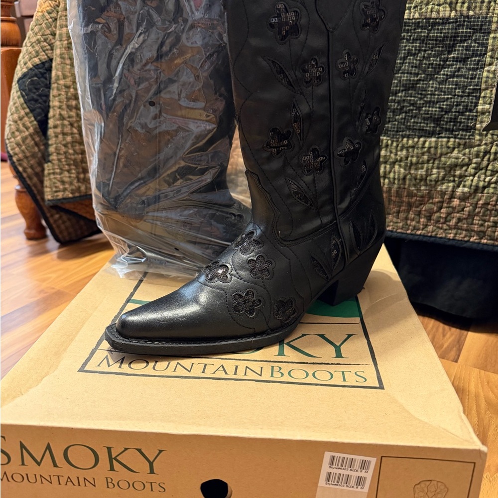 Smoky Mountain Black Western Boots